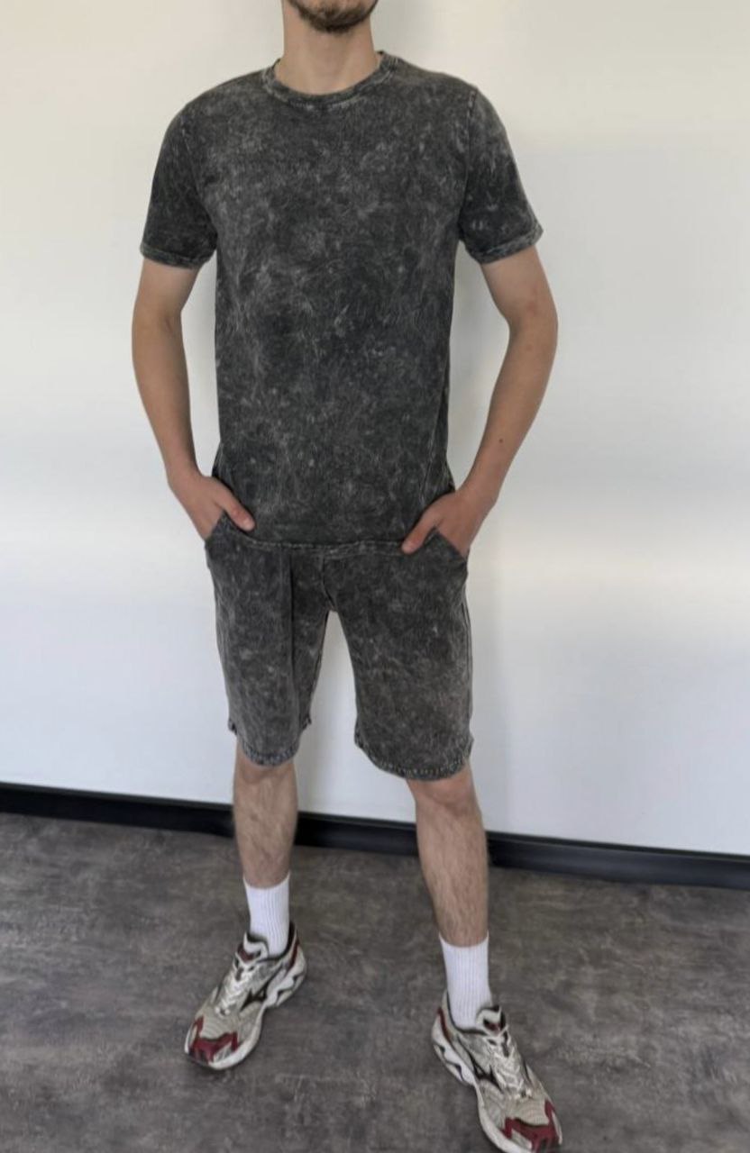 Костюм чоловічий варка чорний (футболка та шорти) S - XL